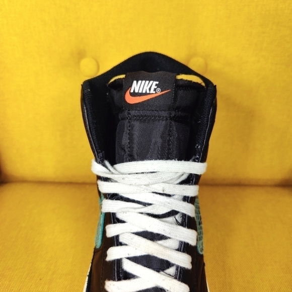 Nike Blazer Mid 77 VNTG \'Snakeskin Swoosh\' Turquoise Black Sneakers Men\'s  10.5 main image 7